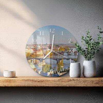 Reloj de pared redondo Ciudad de Praga