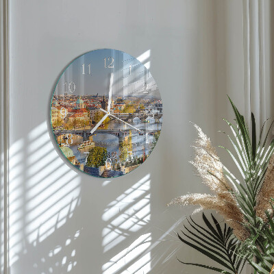 Reloj de pared redondo Ciudad de Praga