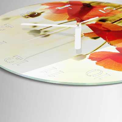 Reloj de pared redondo Amapolas