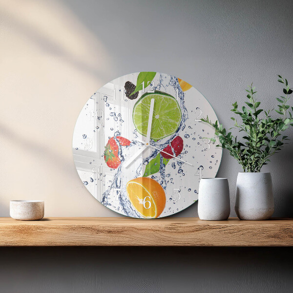 Reloj de pared redondo Frutas Limón