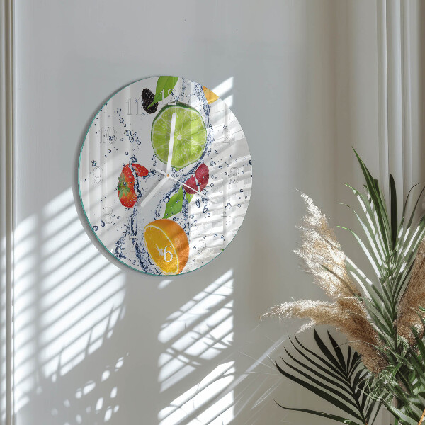 Reloj de pared redondo Frutas Limón