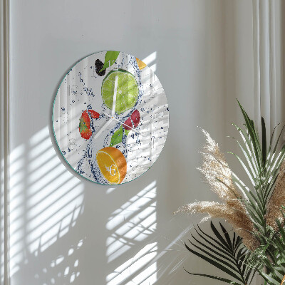 Reloj de pared redondo Frutas Limón