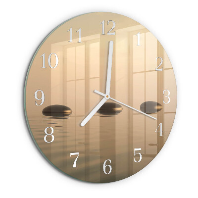 Reloj de pared redondo Piedras Agua