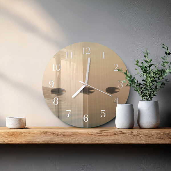 Reloj de pared redondo Piedras Agua