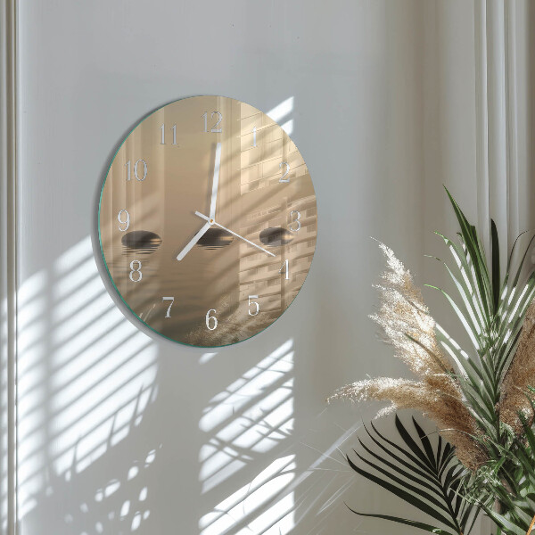 Reloj de pared redondo Piedras Agua