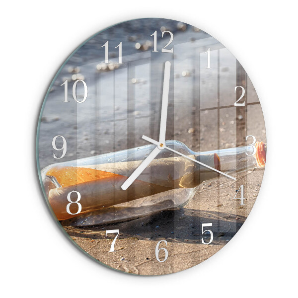 Reloj de pared redondo Carta de botella
