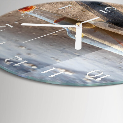 Reloj de pared redondo Carta de botella