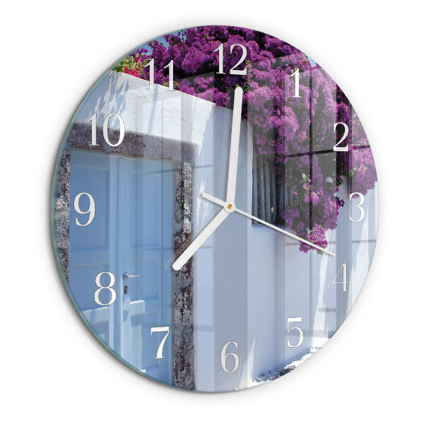 Reloj de pared redondo Flores para el hogar