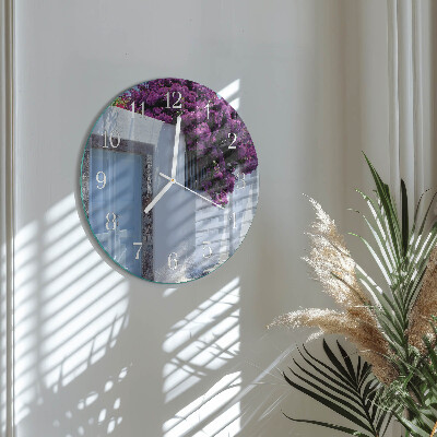 Reloj de pared redondo Flores para el hogar