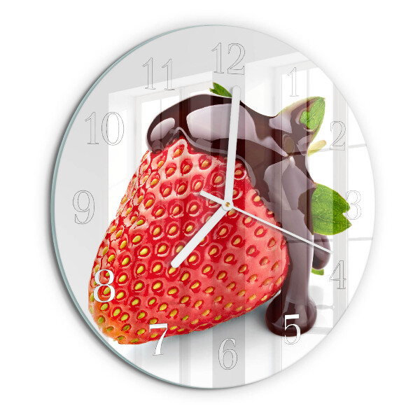 Reloj de pared redondo Chocolate con fresa