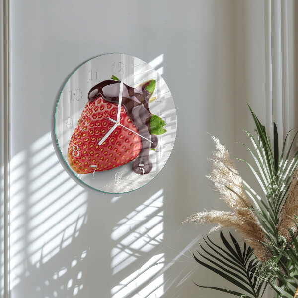 Reloj de pared redondo Chocolate con fresa