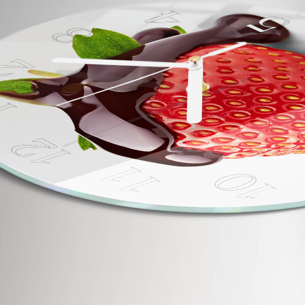 Reloj de pared redondo Chocolate con fresa