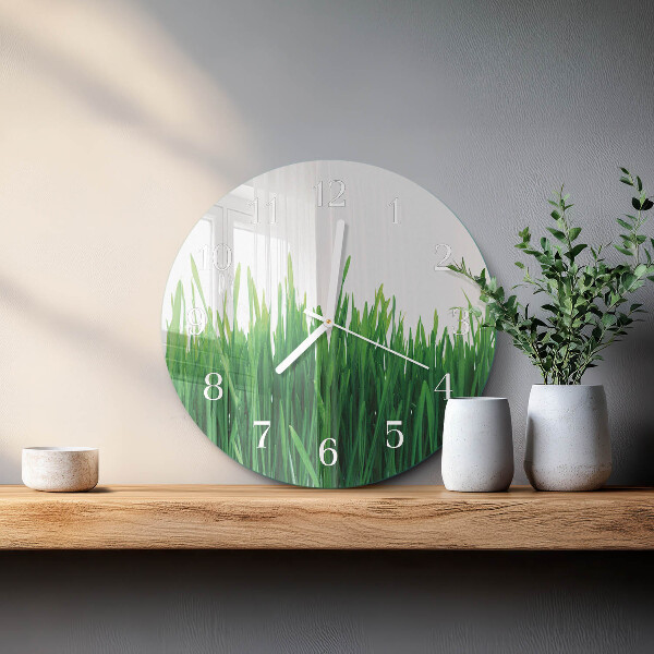 Reloj de pared redondo Césped
