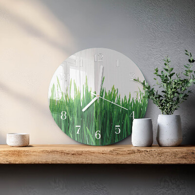 Reloj de pared redondo Césped