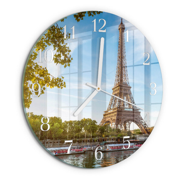 Reloj de pared redondo Torre Eiffel de París