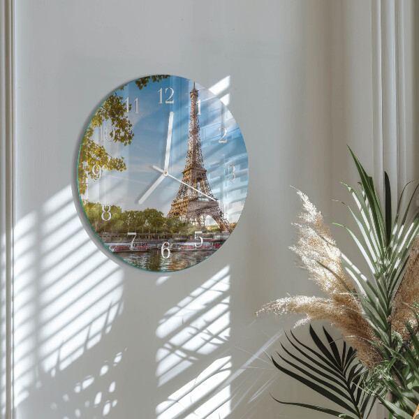 Reloj de pared redondo Torre Eiffel de París