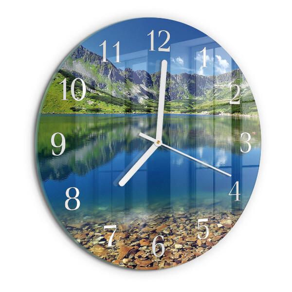 Reloj de pared redondo Lago de montaña