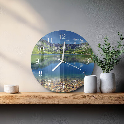 Reloj de pared redondo Lago de montaña