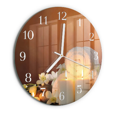 Reloj de pared redondo Velas de spa