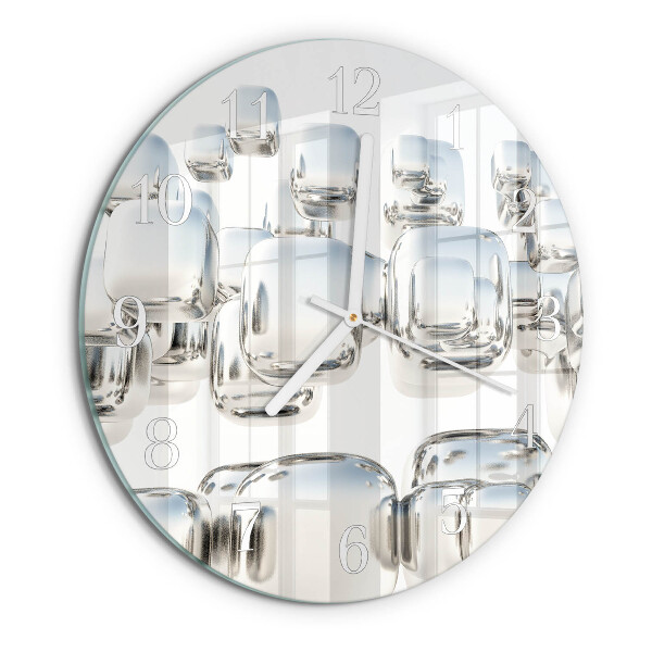 Reloj de pared redondo cubo 3D
