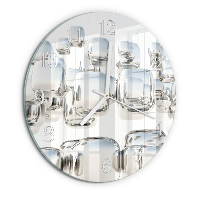 Reloj de pared redondo cubo 3D