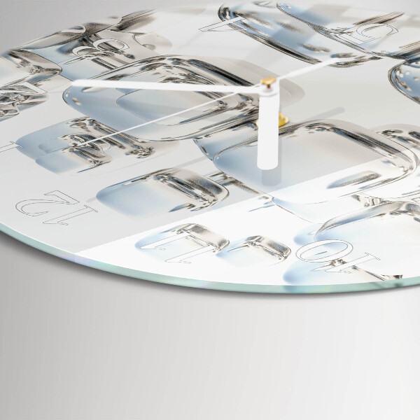 Reloj de pared redondo cubo 3D