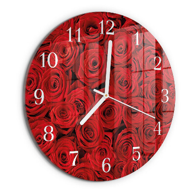 Reloj de pared redondo Rosas