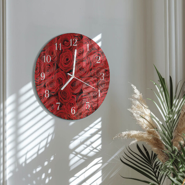 Reloj de pared redondo Rosas