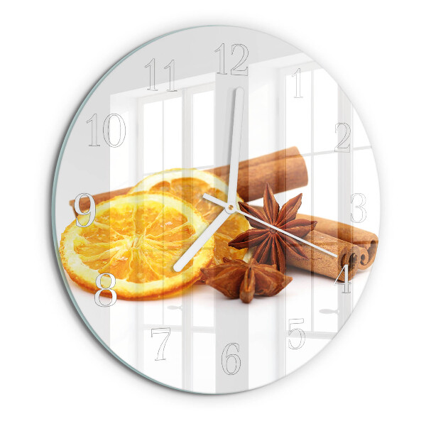 Reloj de pared redondo Vainilla con limón