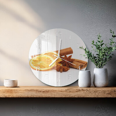 Reloj de pared redondo Vainilla con limón