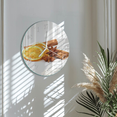 Reloj de pared redondo Vainilla con limón