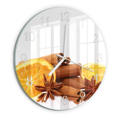 Reloj de pared redondo Vainilla con limón