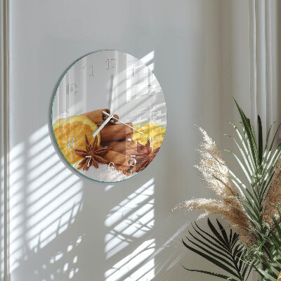 Reloj de pared redondo Vainilla con limón