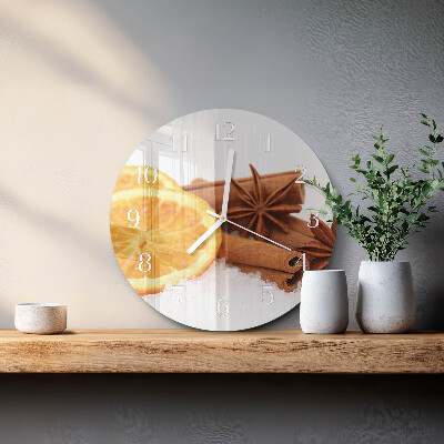 Reloj de pared redondo Limón y vainilla