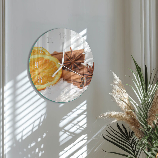 Reloj de pared redondo Limón y vainilla