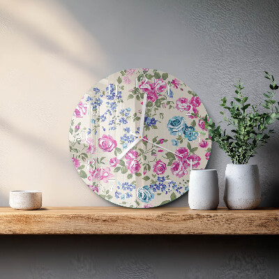 Reloj de pared redondo Rosas