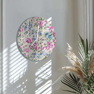Reloj de pared redondo Rosas