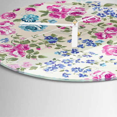 Reloj de pared redondo Rosas