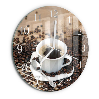 Reloj de pared redondo Taza de café