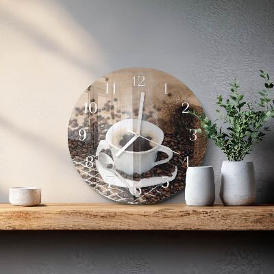 Reloj de pared redondo Taza de café