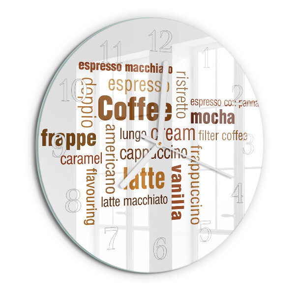 Reloj de pared redondo Café