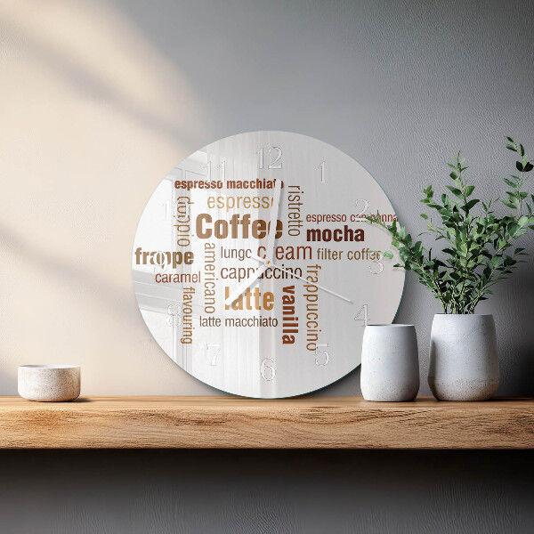 Reloj de pared redondo Café