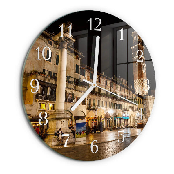 Reloj de pared redondo Noche en la ciudad