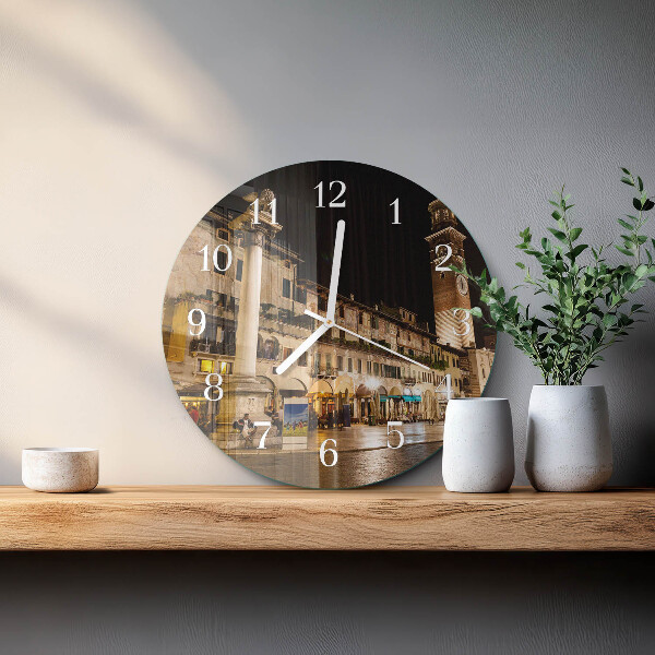 Reloj de pared redondo Noche en la ciudad