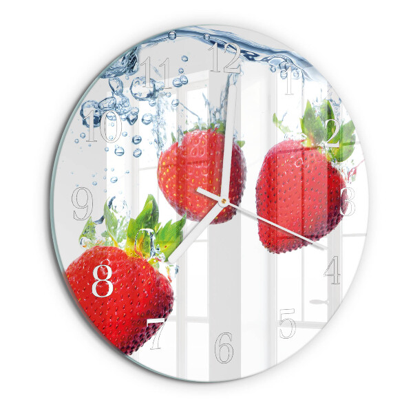 Reloj de pared redondo fresas
