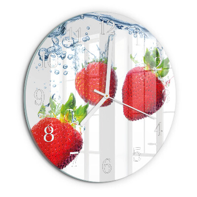 Reloj de pared redondo fresas