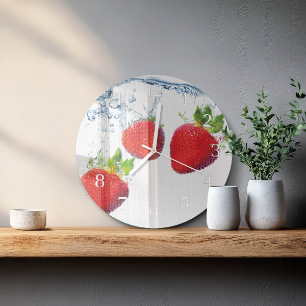 Reloj de pared redondo fresas