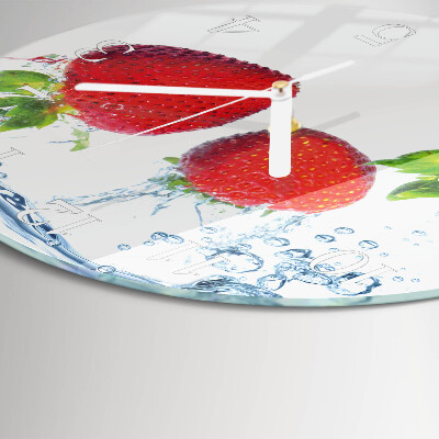 Reloj de pared redondo fresas