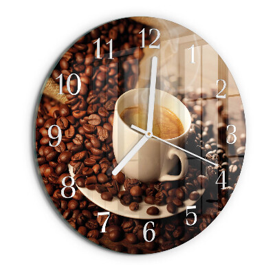 Reloj de pared redondo Taza de café