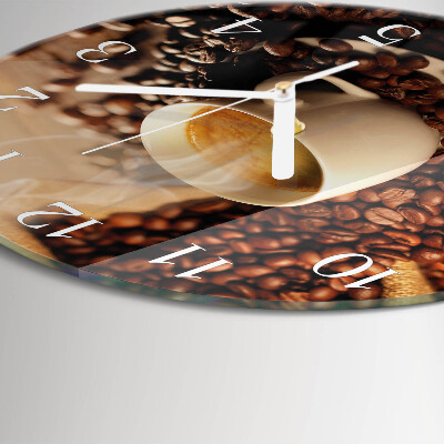 Reloj de pared redondo Taza de café
